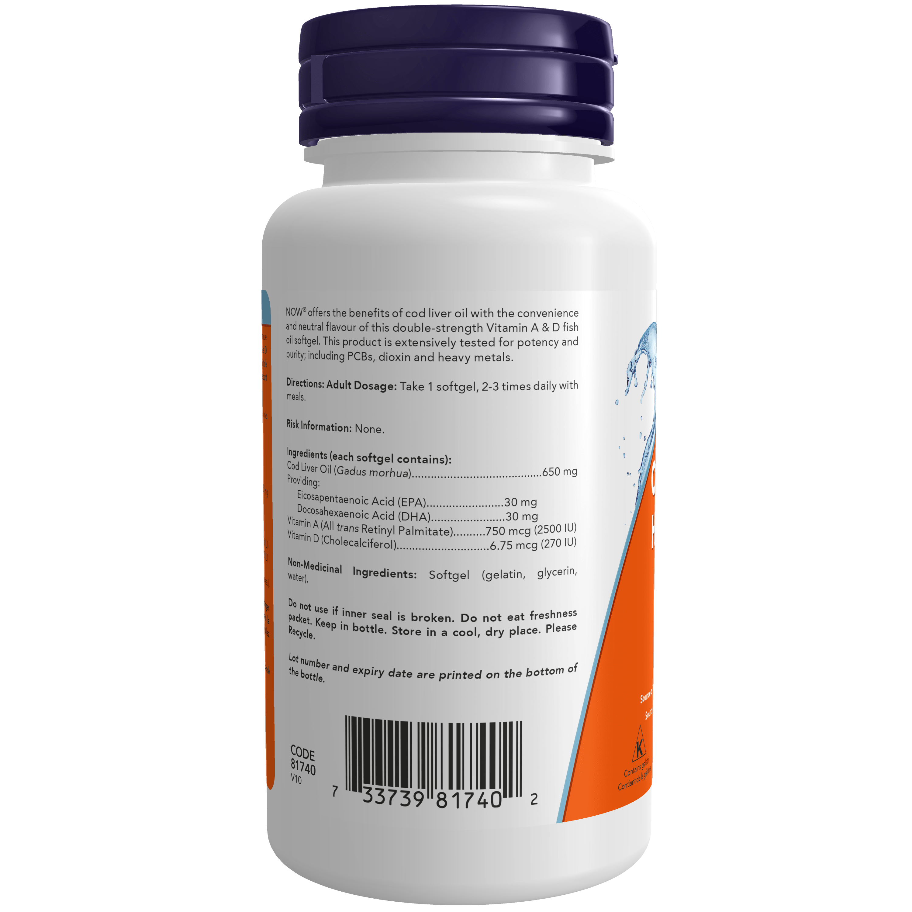 NOW Cod Liver Oil 650mg 100 Softgels