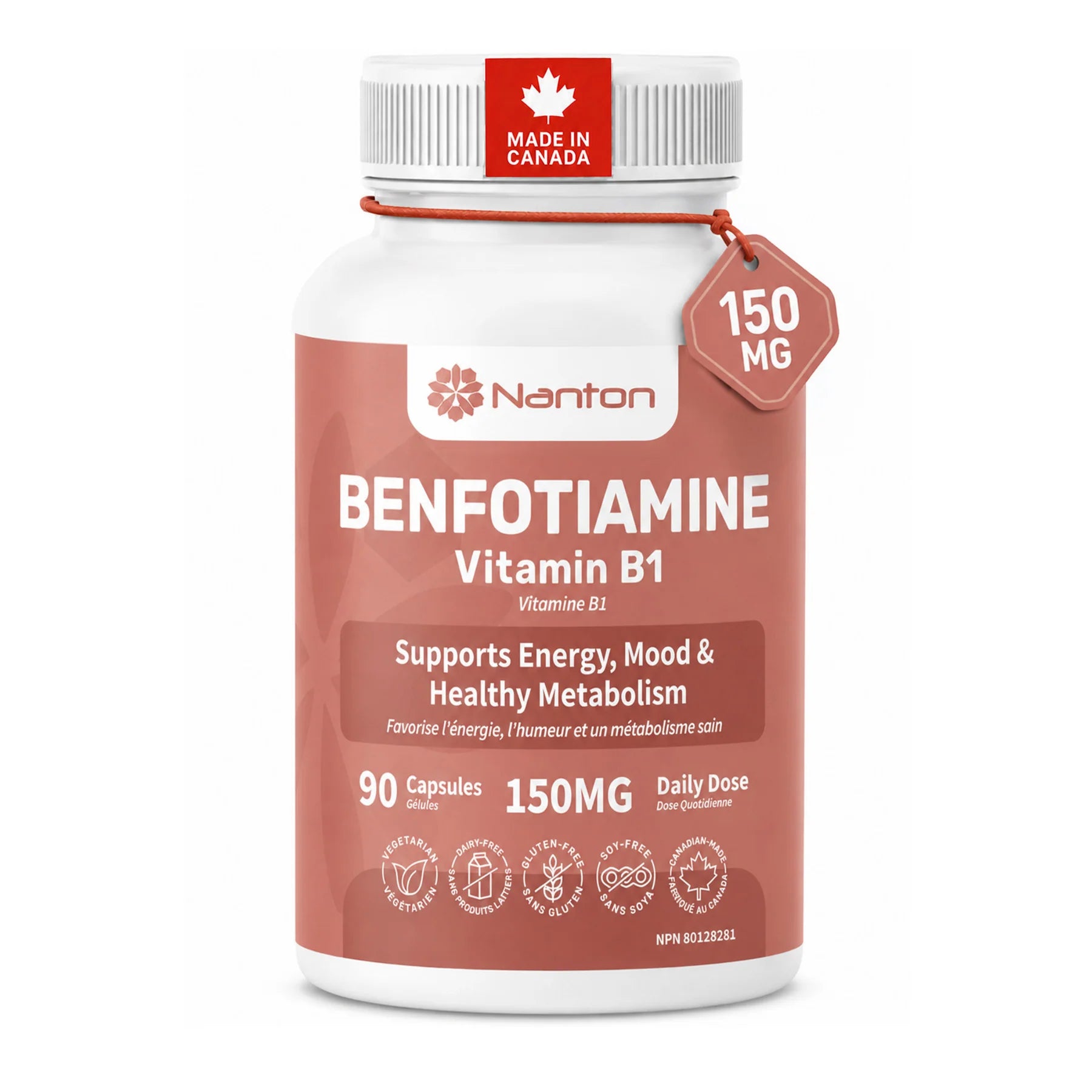 Nanton Benfotiamine B1 90 Vegetarian Capsules