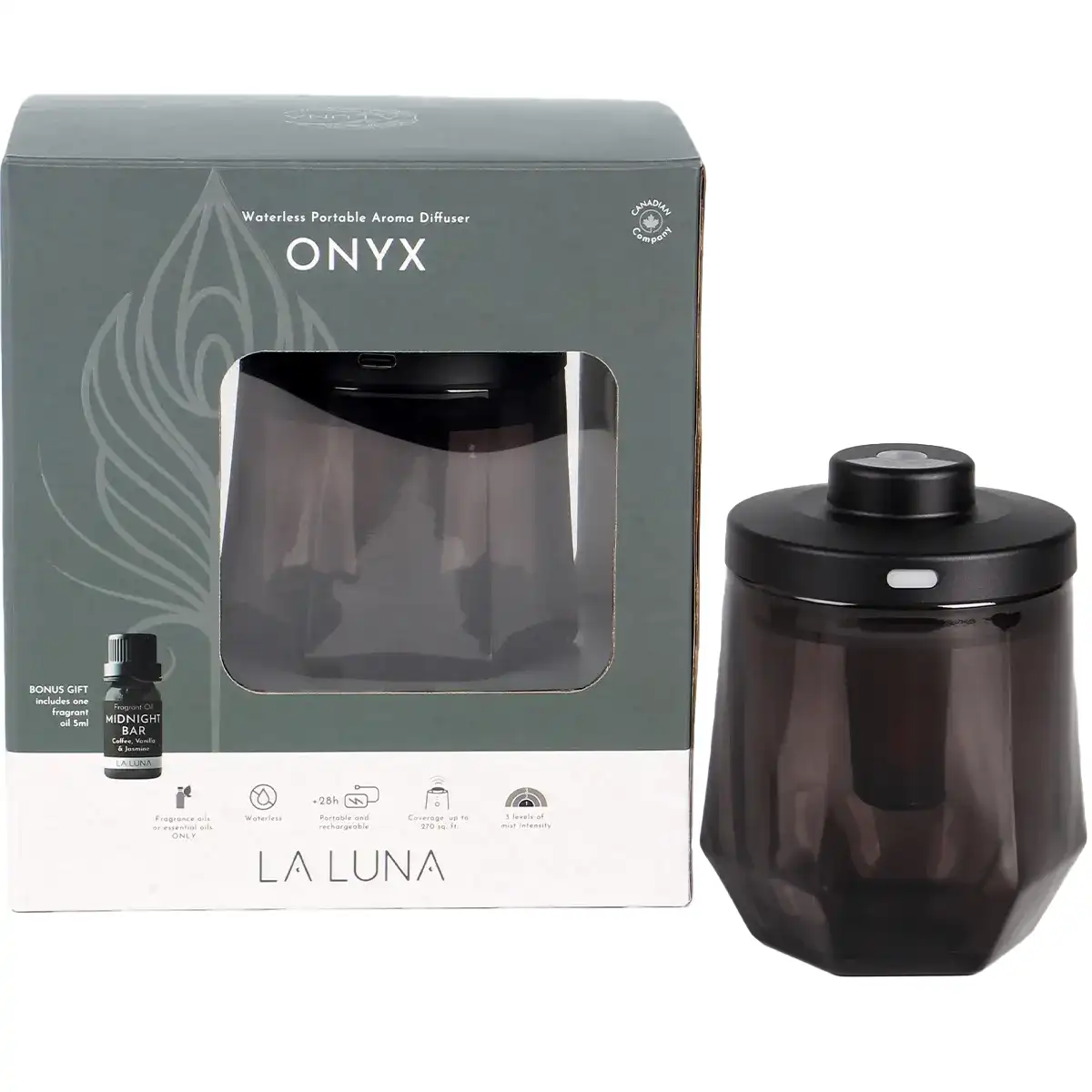 La Luna Onyx Waterless Portable Diffuser