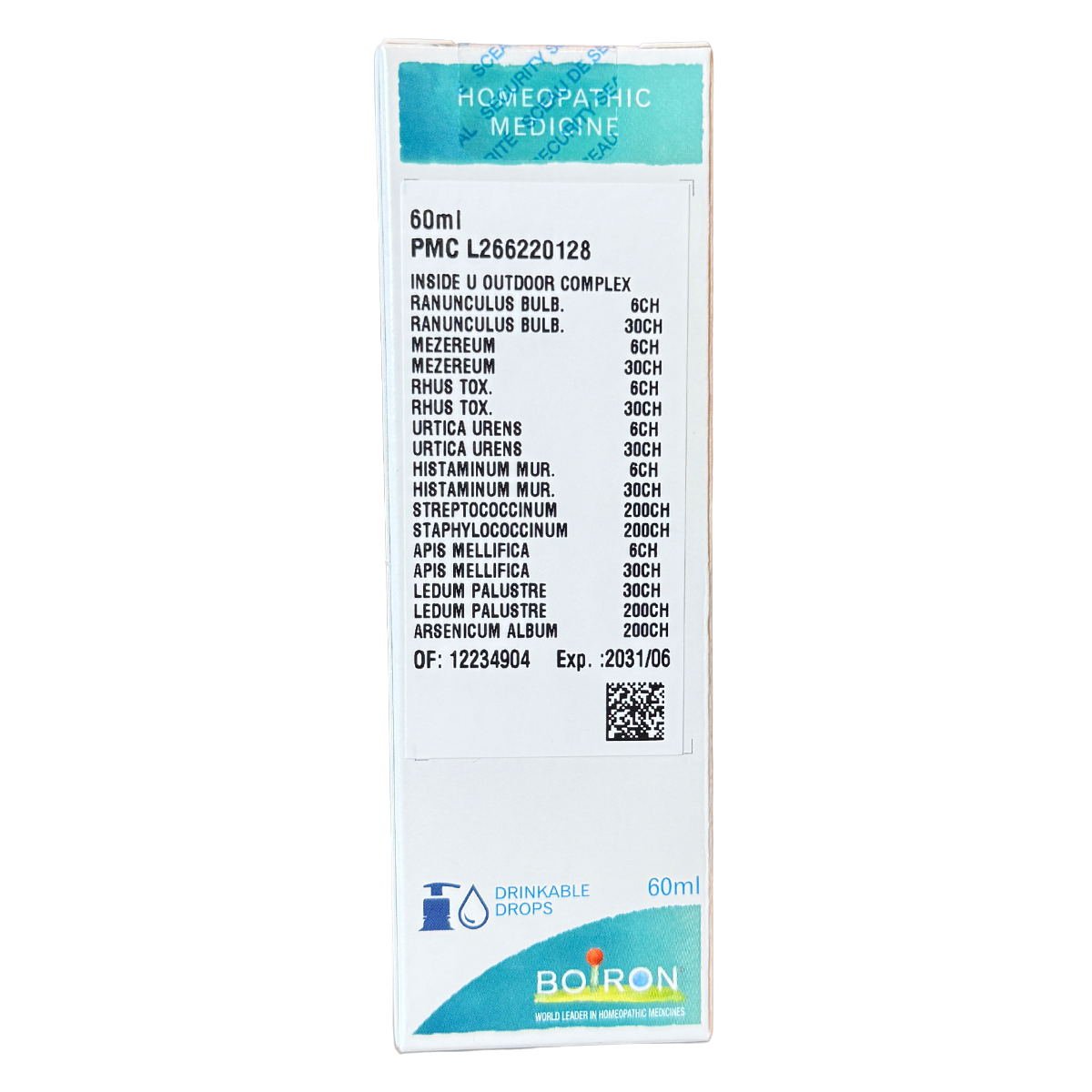 Boiron Inside U Outdoor Complex Tincture 60ml
