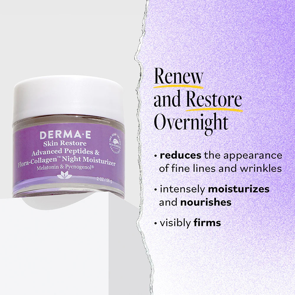 Derma E Advanced Peptides & Flora-Collagen Night Moisturizer 56g