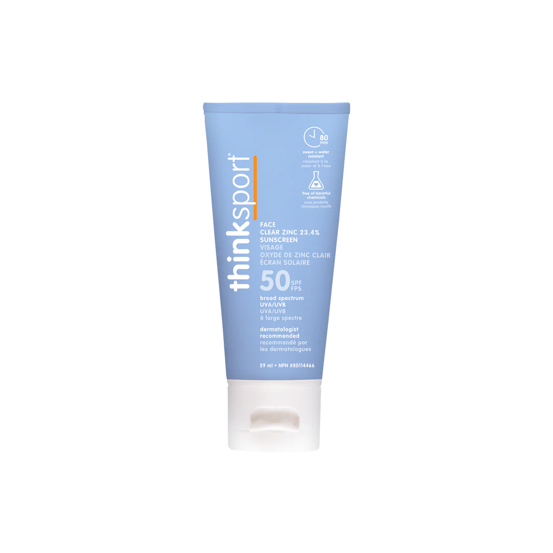 ThinkSport Clear Zinc Mineral FACE Sunscreen 50+ SPF 59ml