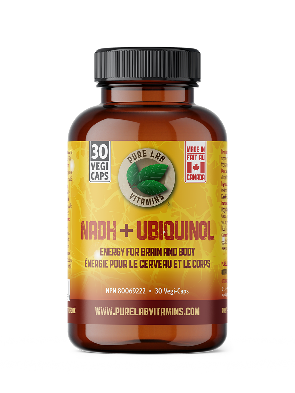 Pure Lab NADH+ Ubiquinol 30 Vegetarian Capsules