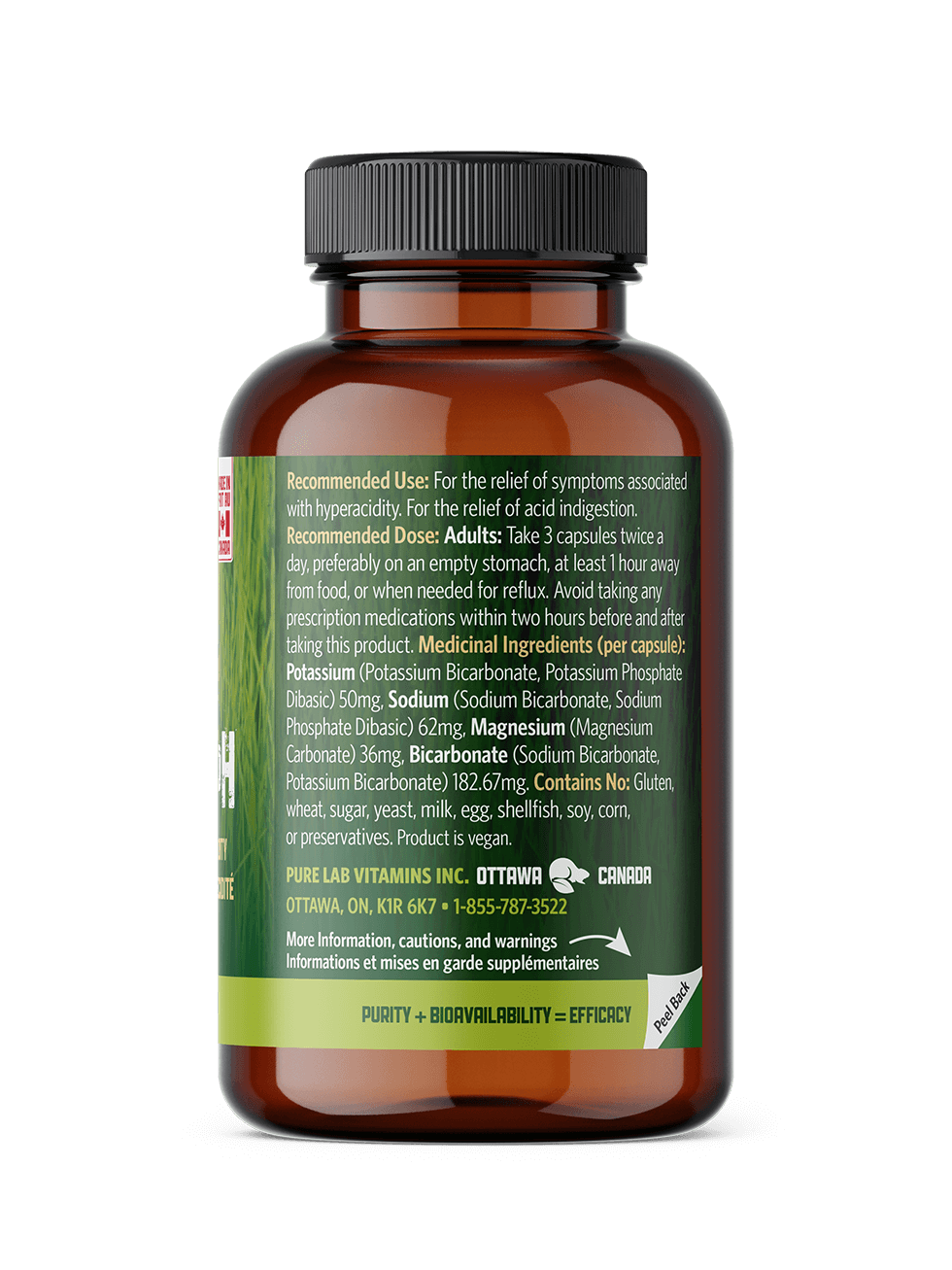 Pure Lab Alkapure pH 60 Vegetarian Capsules