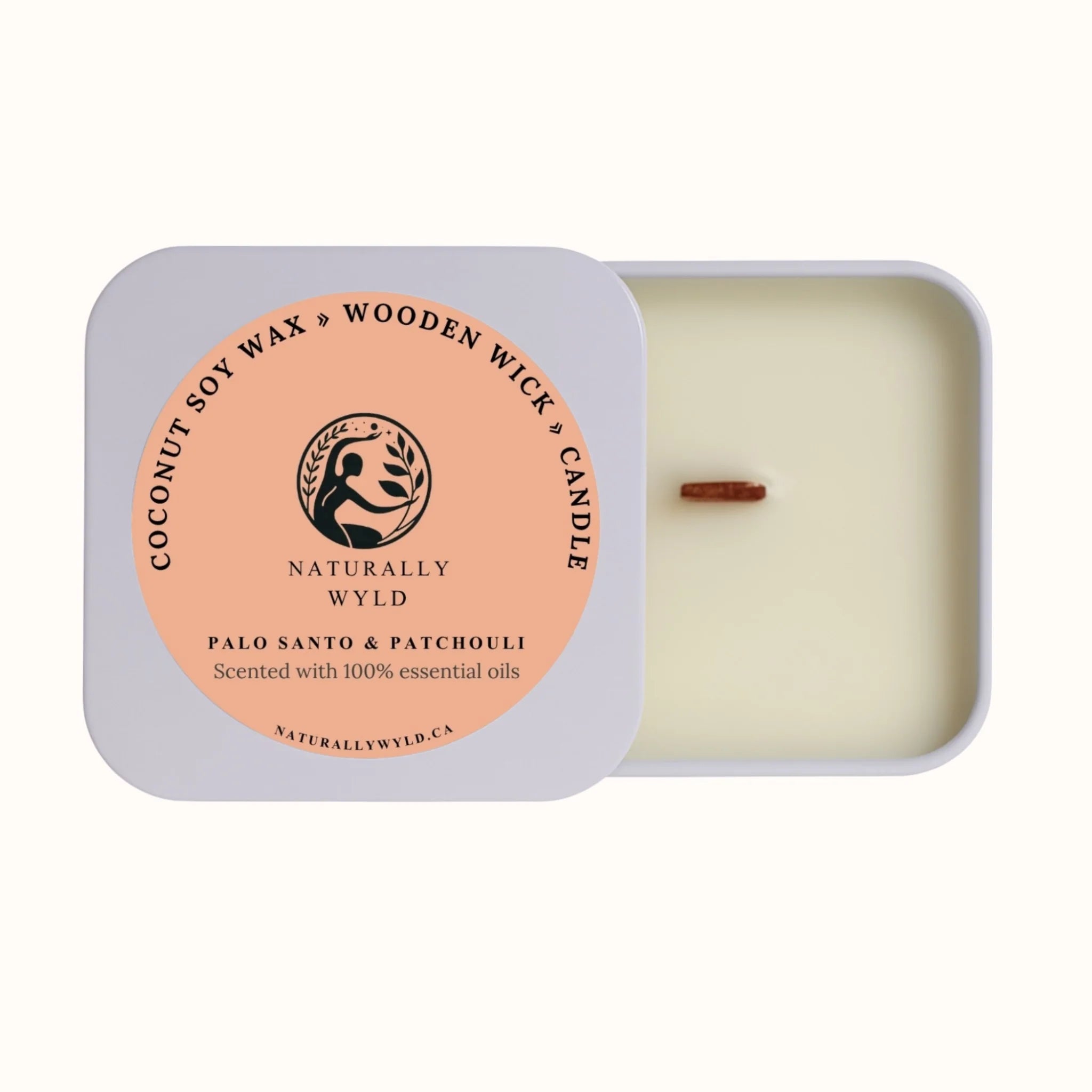 Naturally Wyld Palo Santo & Patchouli Coconut Soy Wax Candle 8oz