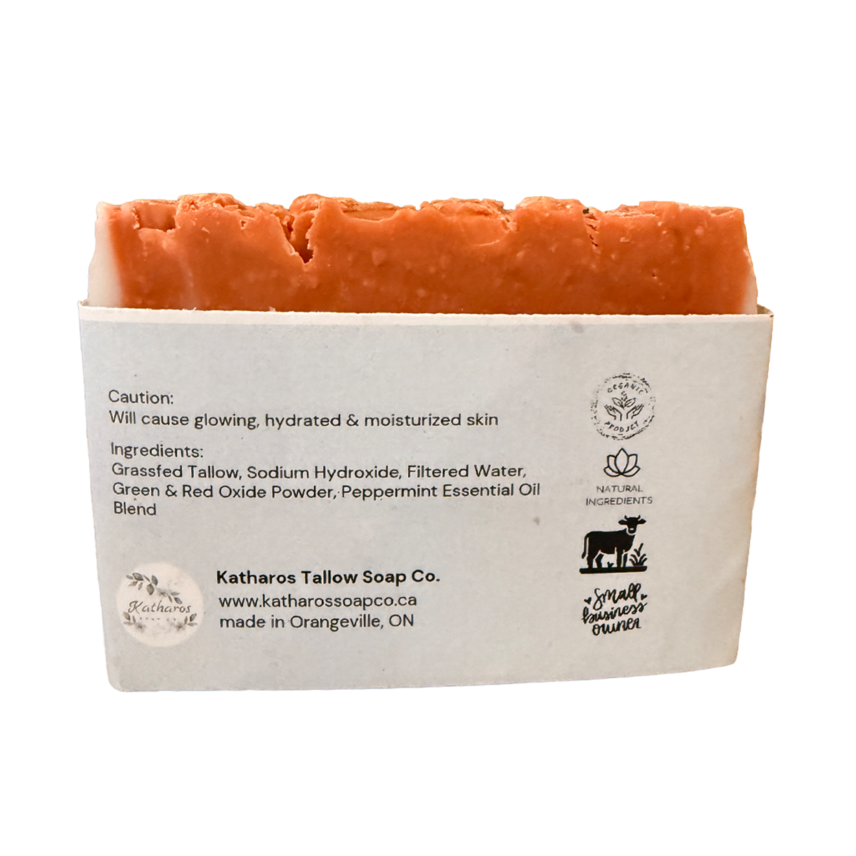 Katharos Soap Co. Peppermint Twist Tallow Soap 4oz
