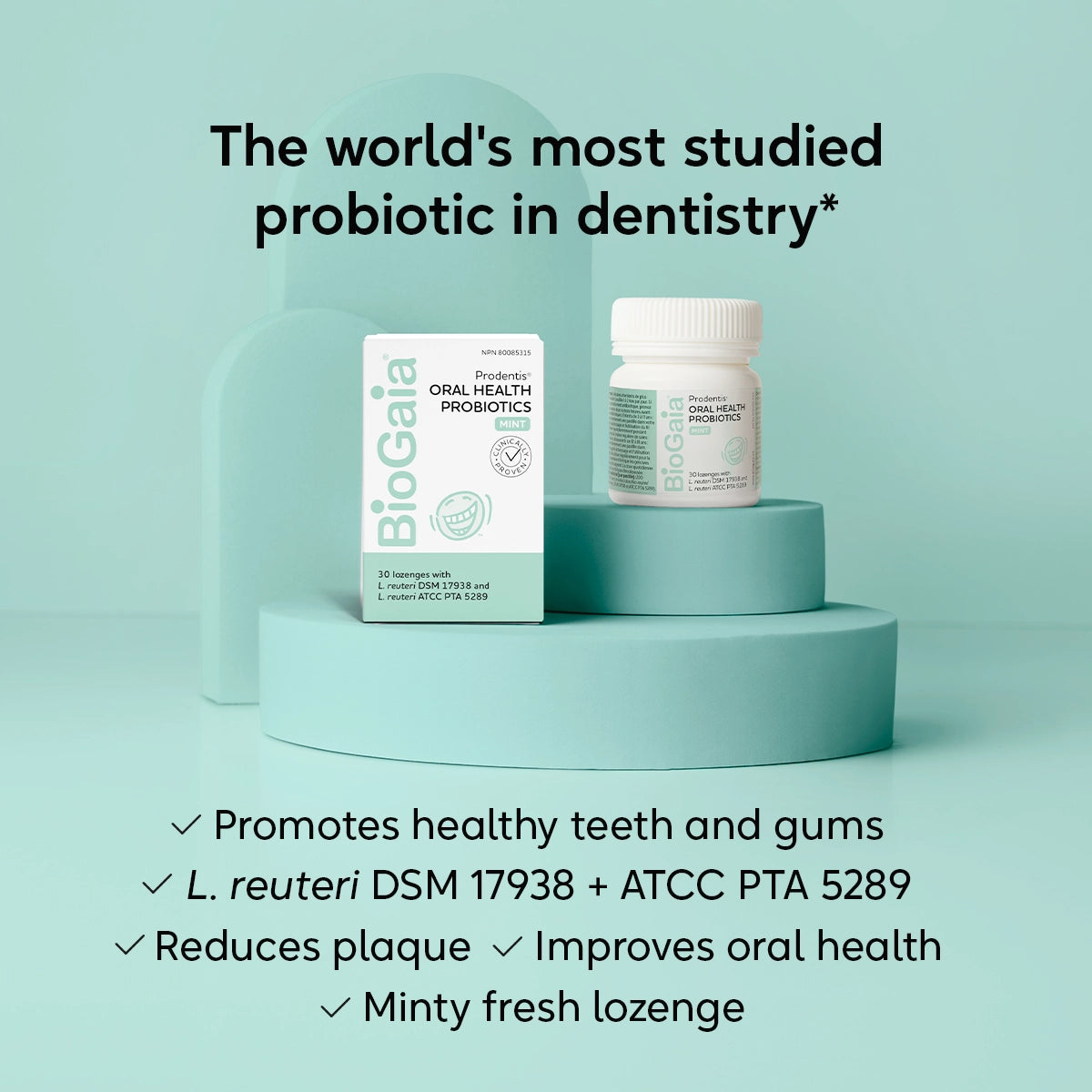 BioGaia Prodentis Oral Health Probiotic Lozenges Mint 30 Lozenges
