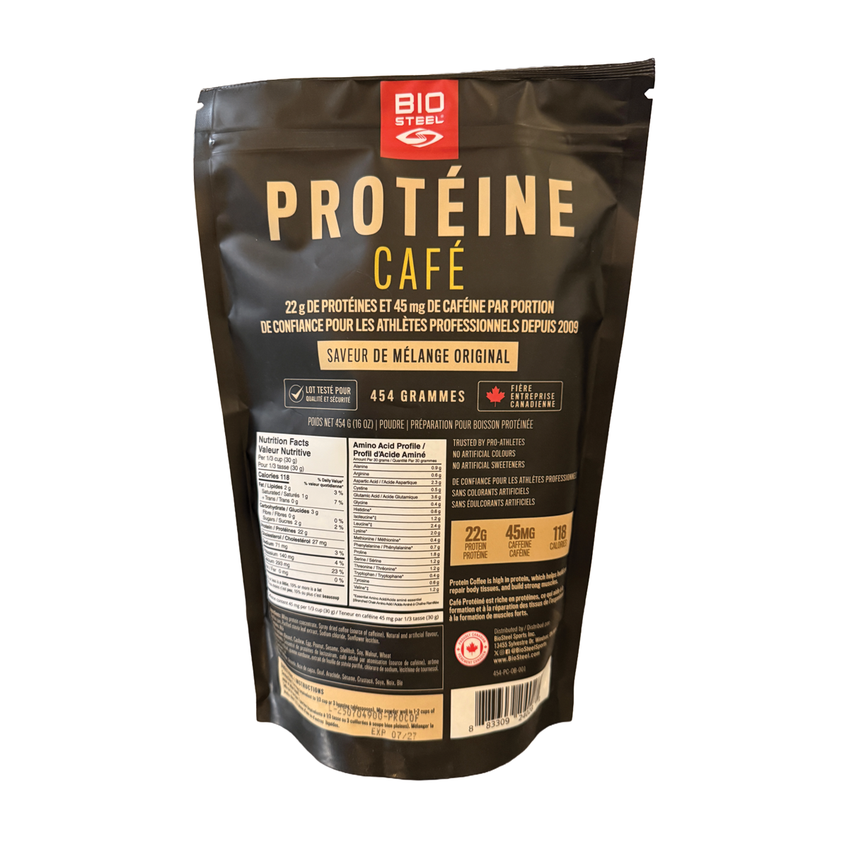 BioSteel Protein Coffee Original Blend 454g