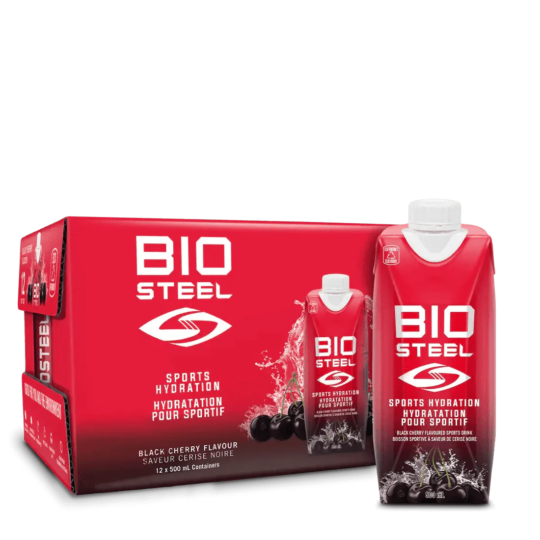 BioSteel Sports Ready to Drink Hydration Black Cherry 500ml (Single)
