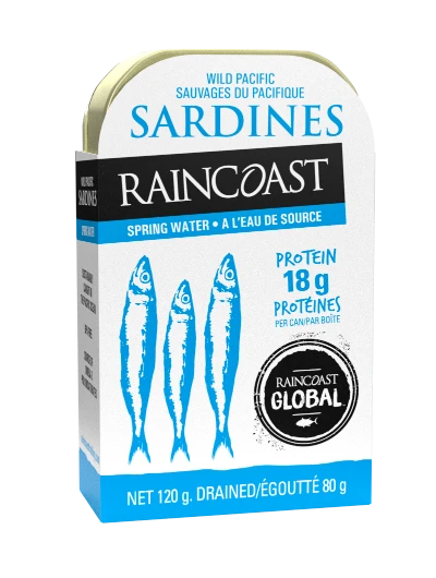 Raincoast Wild Pacific Sardines In Spring Water 120g