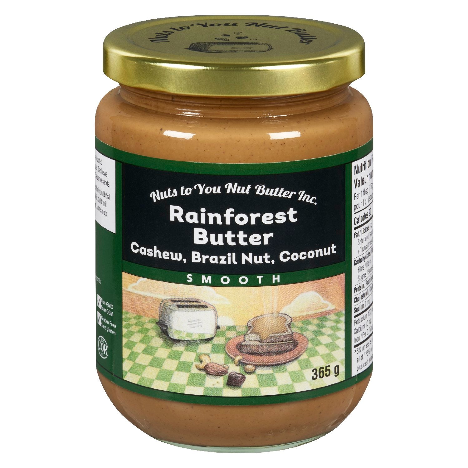 Nuts to You Nut Butter Inc. Rainforest Butter 365g
