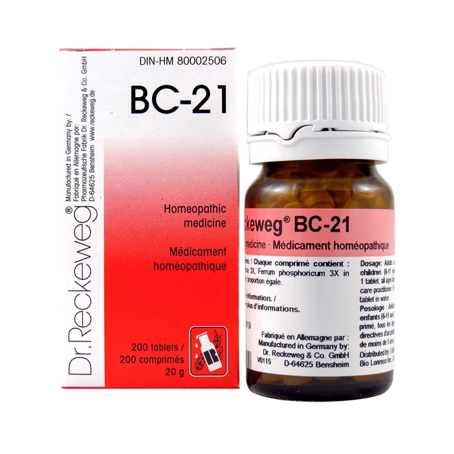 Dr. Reckeweg BC-21 200 Tablets 20g