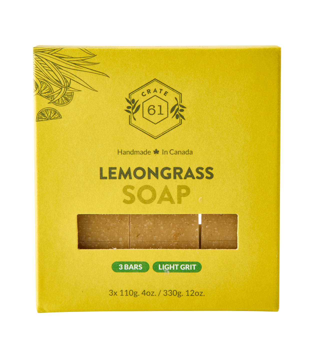 Crate 61 Lemongrass All-Natural Soap 3 Bars