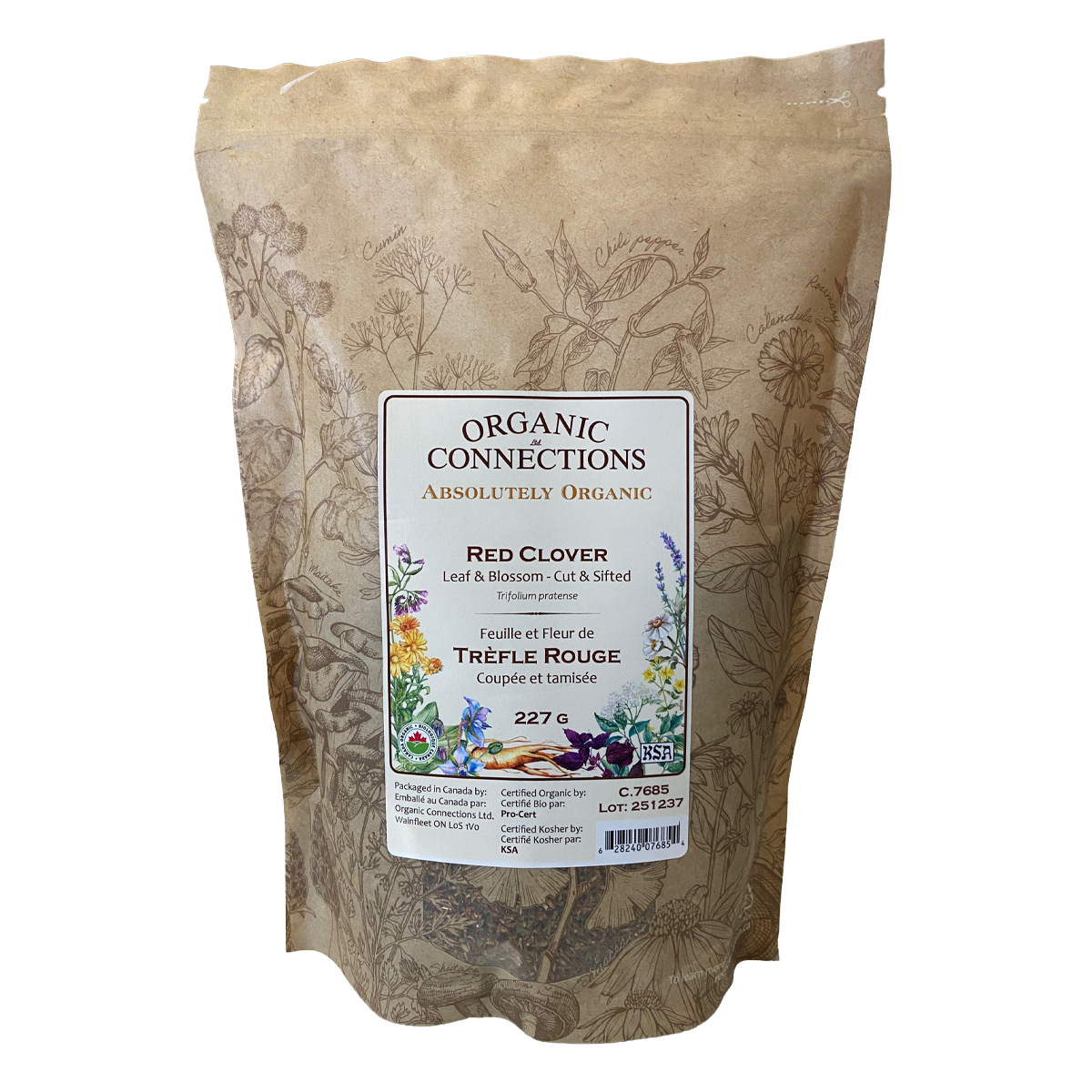 Organic Connections Red Clover Leaf & Blossom C/S 227g