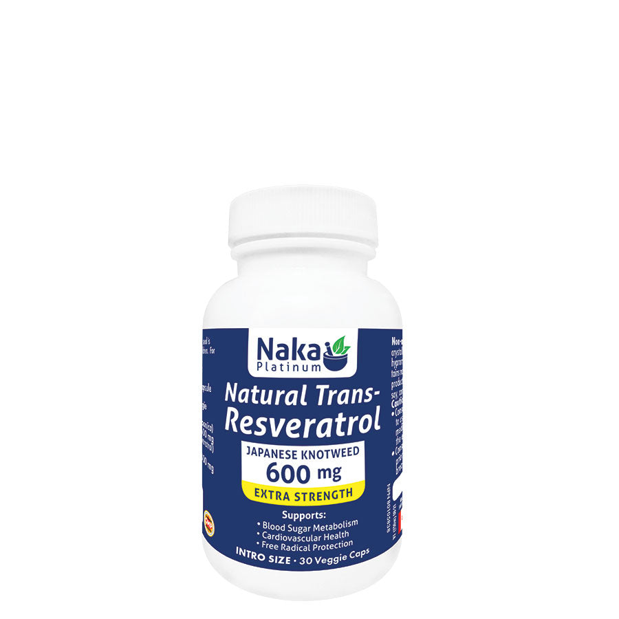 Naka Platinum Natural Trans-Resveratrol 600mg 30 Vegetarian Capsules