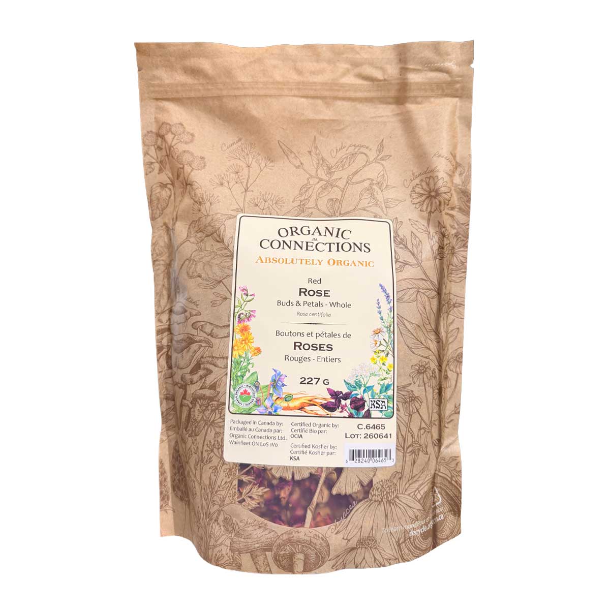 Organic Connections Organic Red Rose Buds & Petals Whole 227g