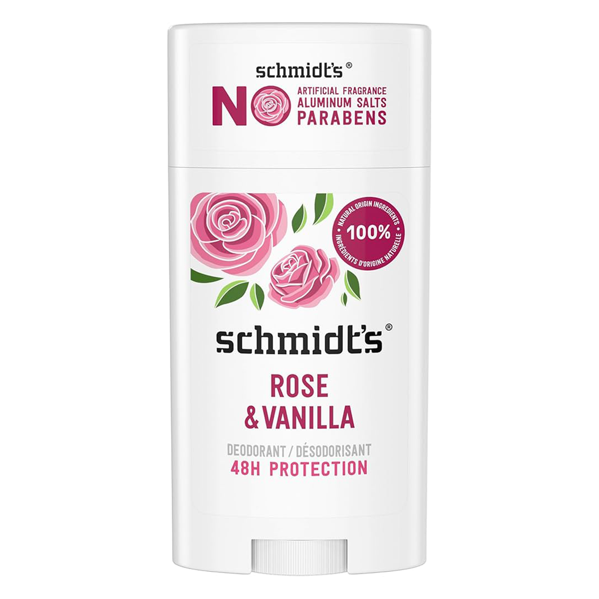 Schmidt's Rose + Vanilla Natural Deodorant 75g