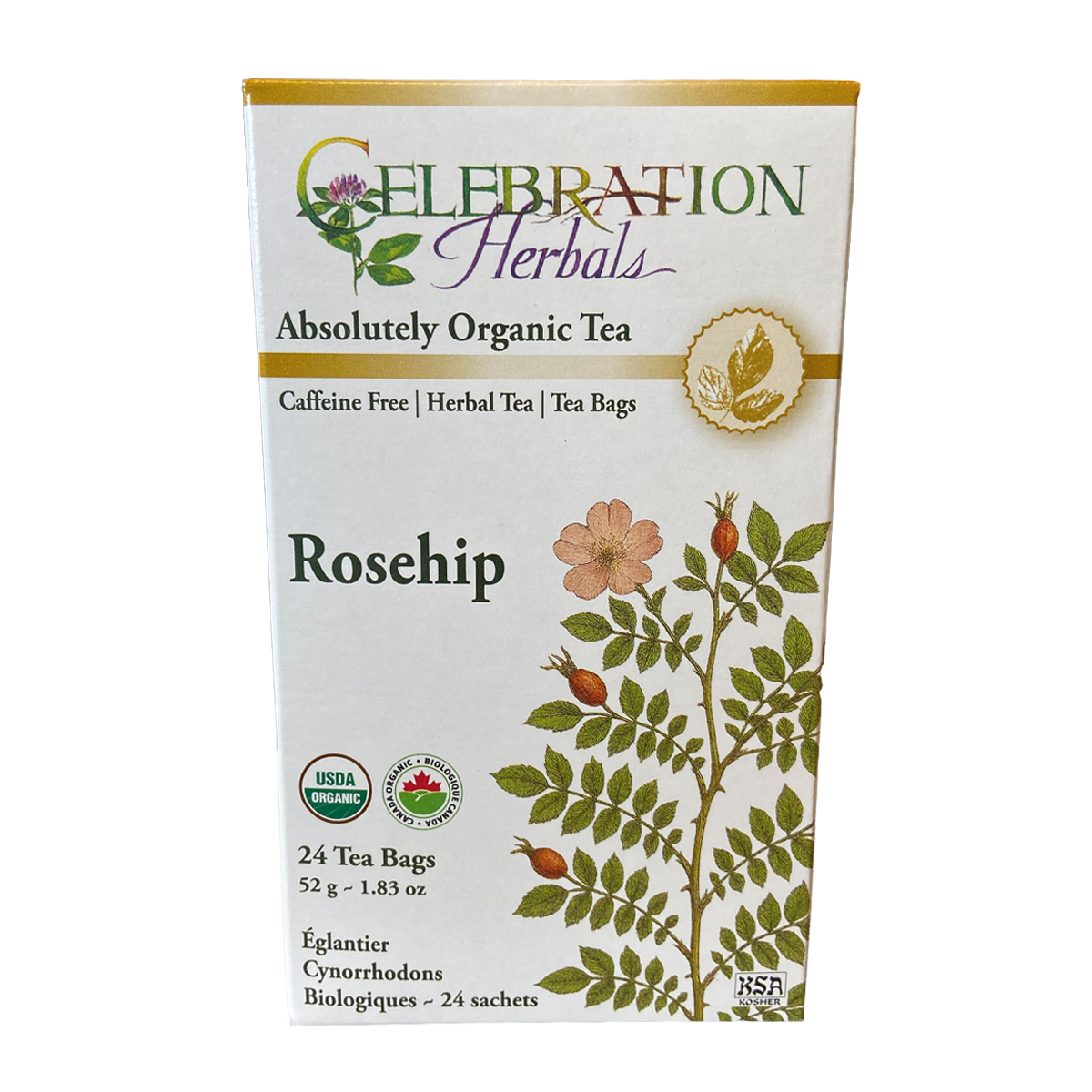 Celebration Herbals Organic Rosehip Tea 24 Tea Bags