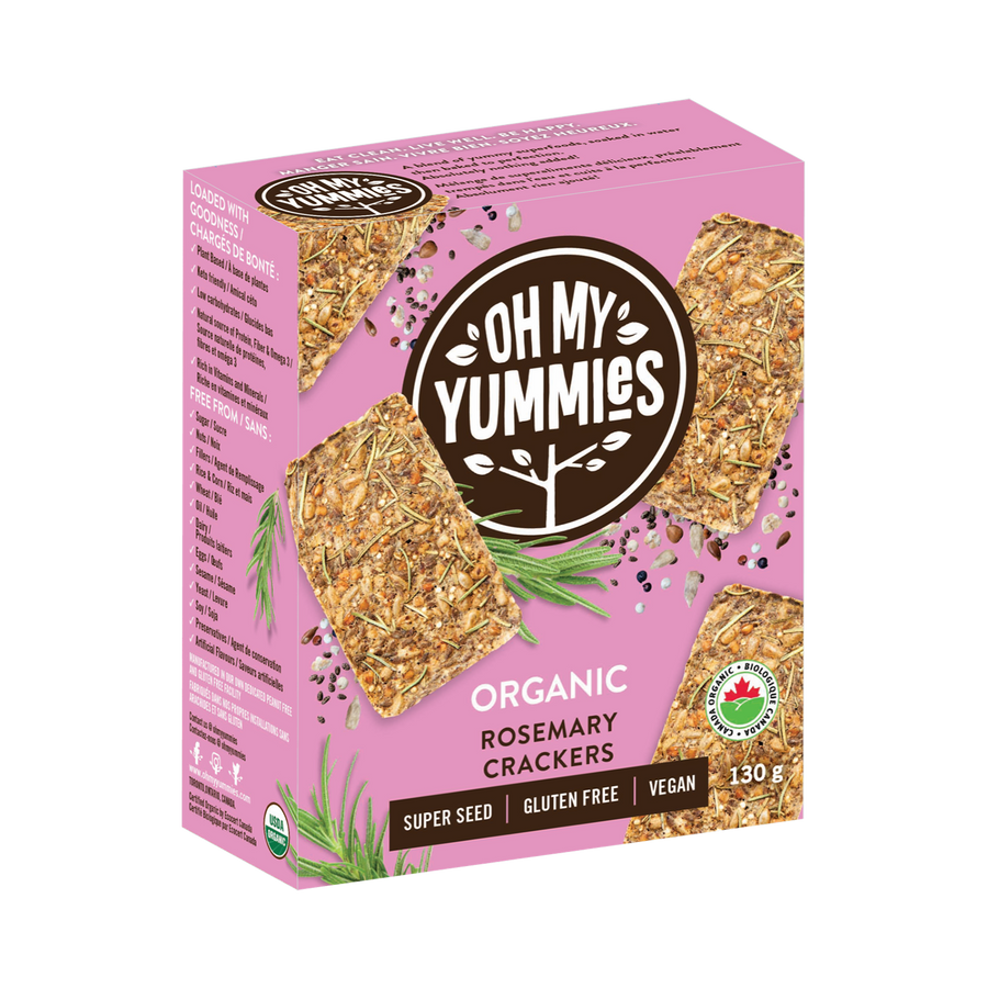 Oh My Yummies Organic Rosemary Crackers 130g