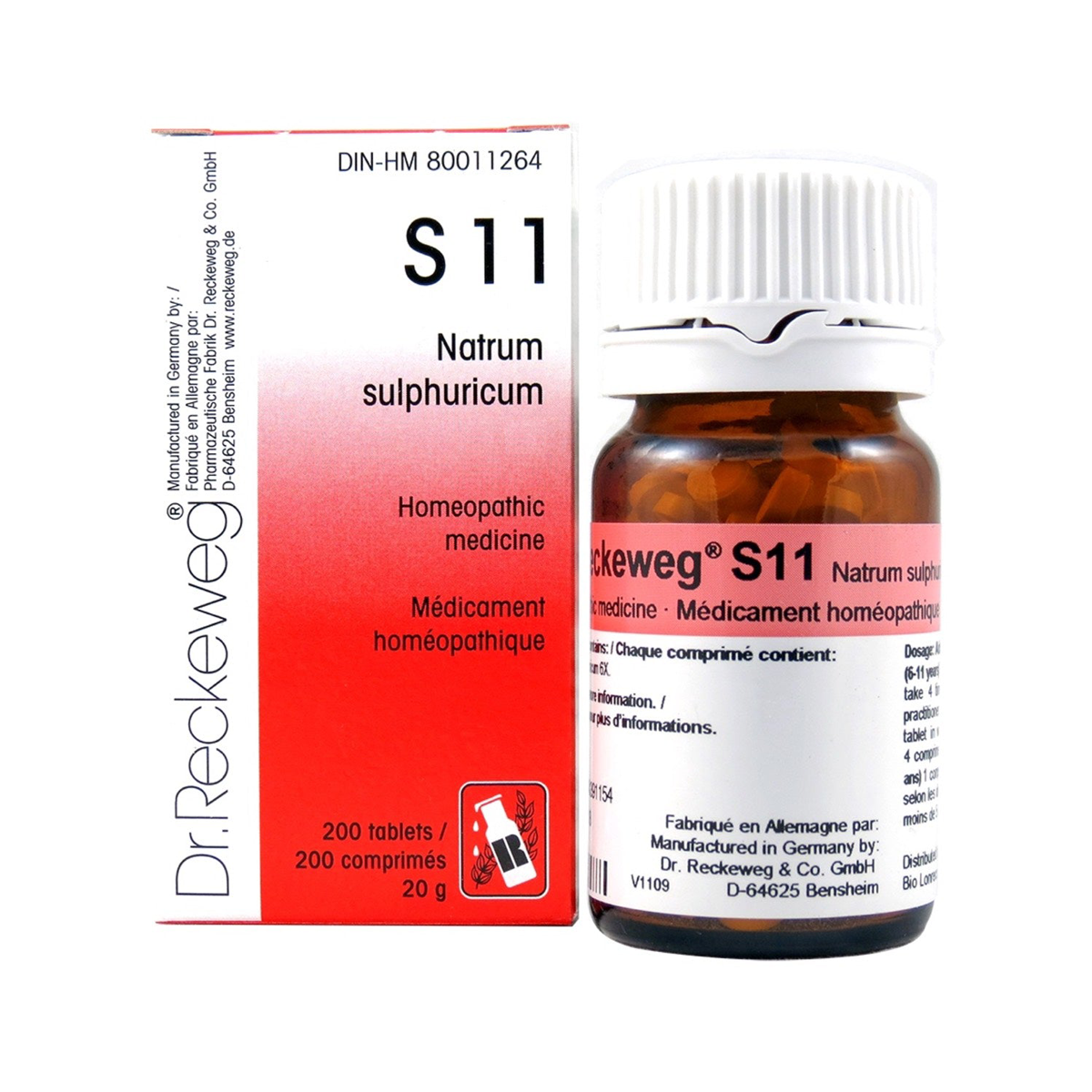 Dr. Reckeweg S11 Natrum Sulphuricum 12X Tablets 20g