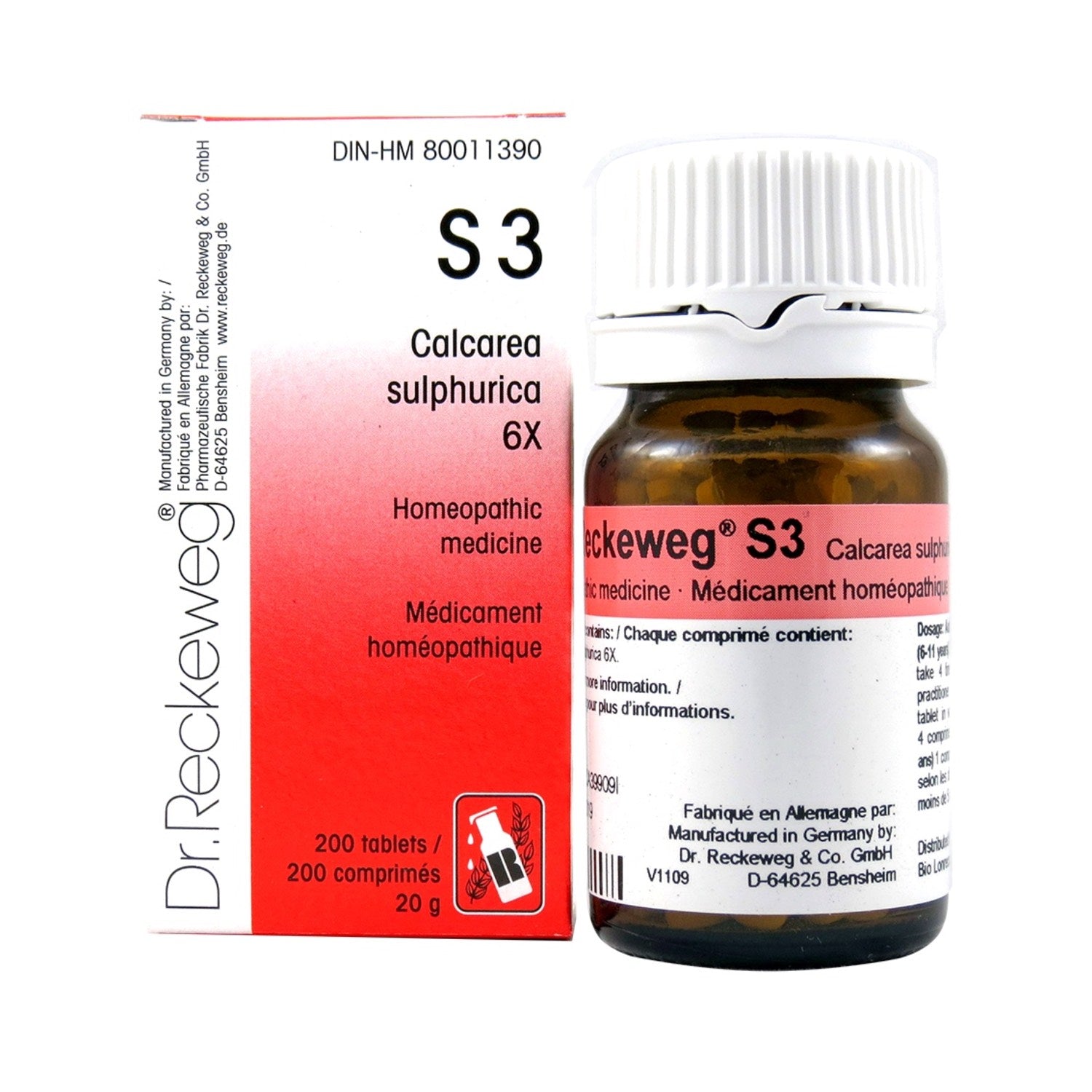 Dr. Reckeweg S3 Calcarea Sulphurica 6X Tablets 20g