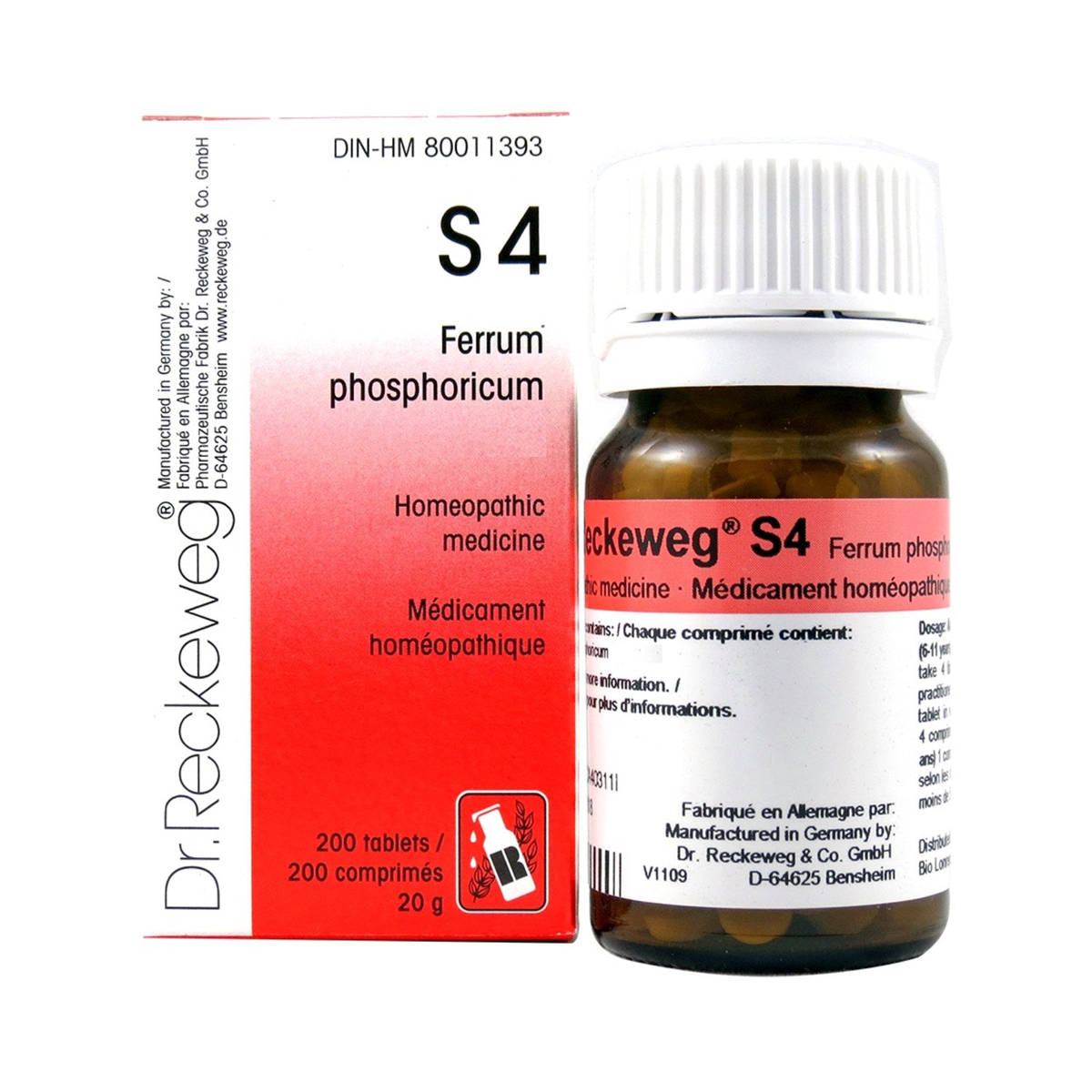 Dr. Reckeweg S4 Ferum Phosphoricum 12X Tablets 20g