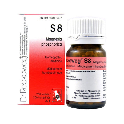 Dr. Reckeweg S8 Magnesia Phosphorica 12X 200 Tablets 20g