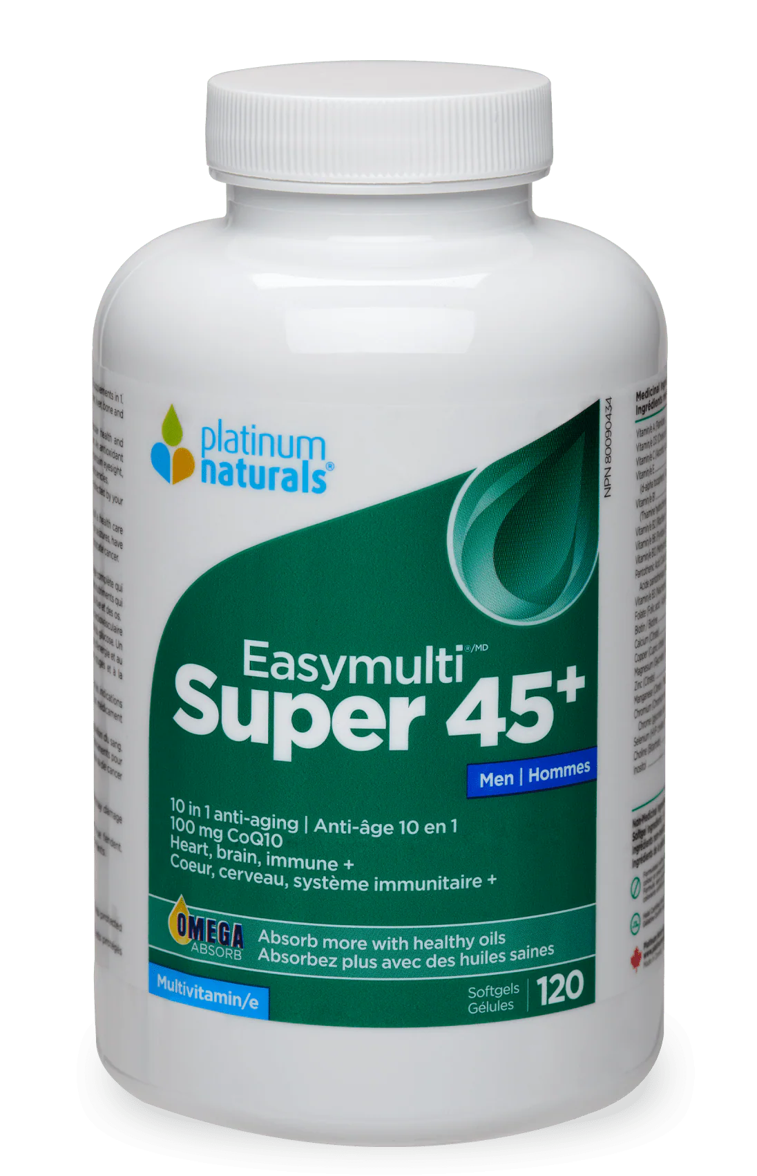 Platinum Naturals Super EasyMulti 45+ Men 120 Softgels