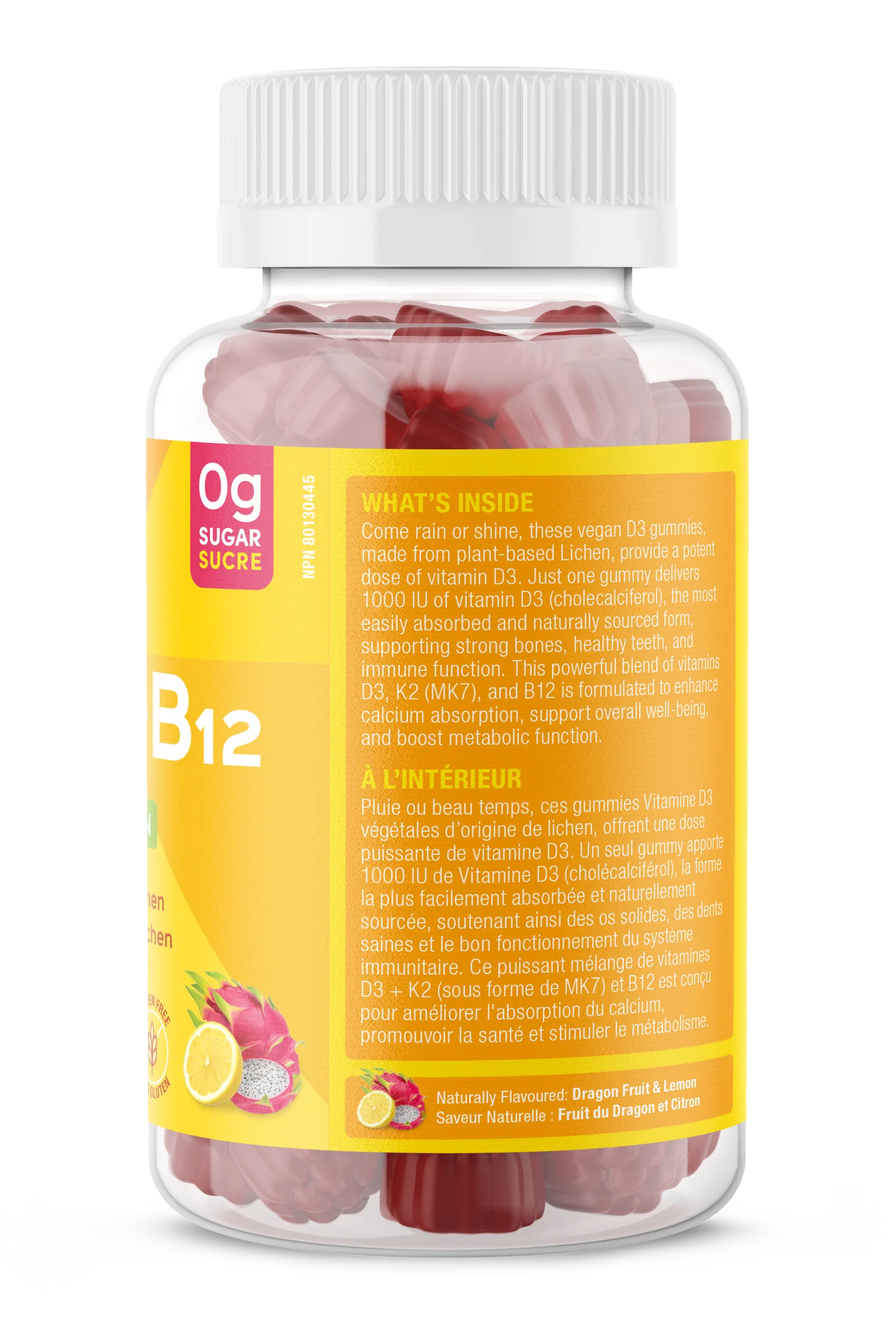 SUKU Vegan Vitamin D3 + K2 + B12 60 Gummies
