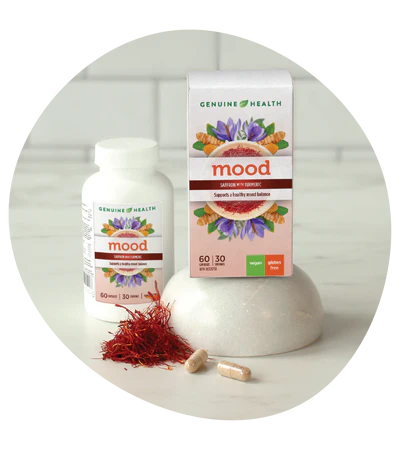 Genuine Health Mood Saffron & Turmeric 60 Vegetarian Capsules