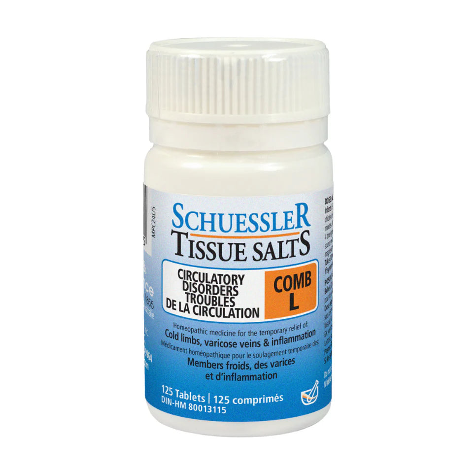 M&P Schuessler Tissue Salts Combination L Circulatory Disorders 125 Tablets