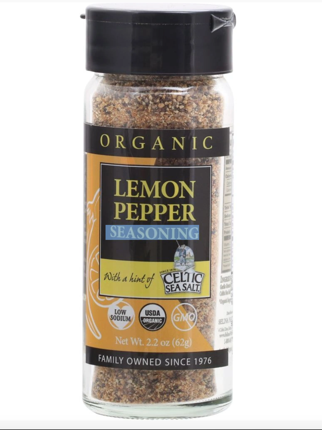 Celtic Sea Salt Lemon Pepper Seasoning 62g