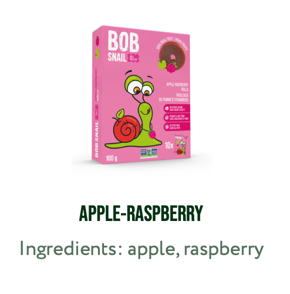 Bob Snail Fruit Rolls Apple- Raspberry 5 x 10g Rolls