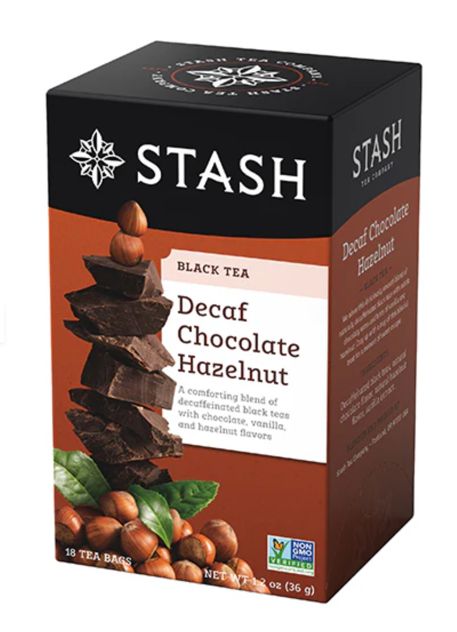 Stash Decaf Chocolate Hazelnut Black Tea 18 Tea Bags