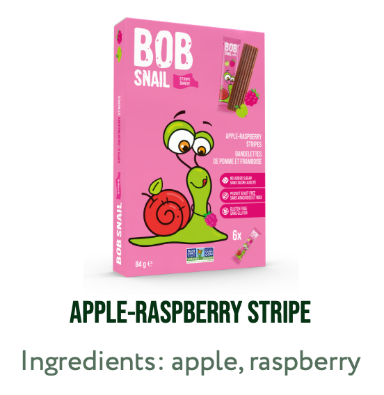 Bob Snail Apple-Raspberry Stripes 84g