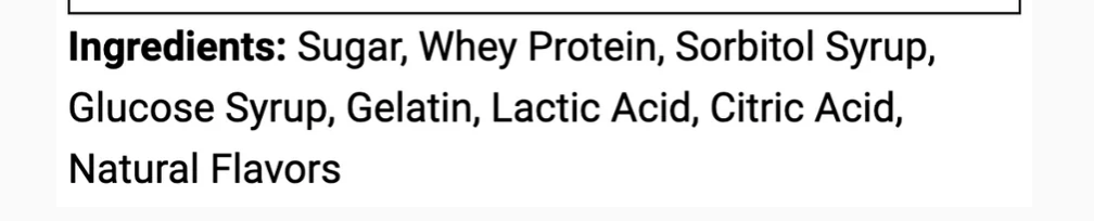 Gummy Gainz Sour Peach Protein Candy 49g