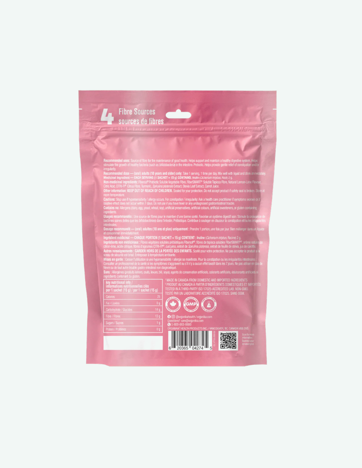 Organika Belli-Bliss Complete Fibre Lemon Lime 10x 15g Sachets