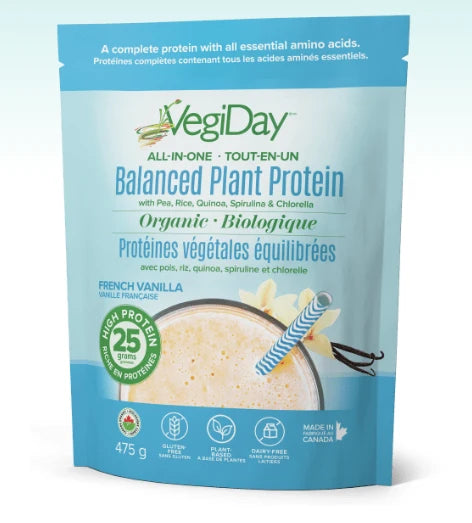 VegiDay All-In-One Balanced Plant Protein French Vanilla 475g