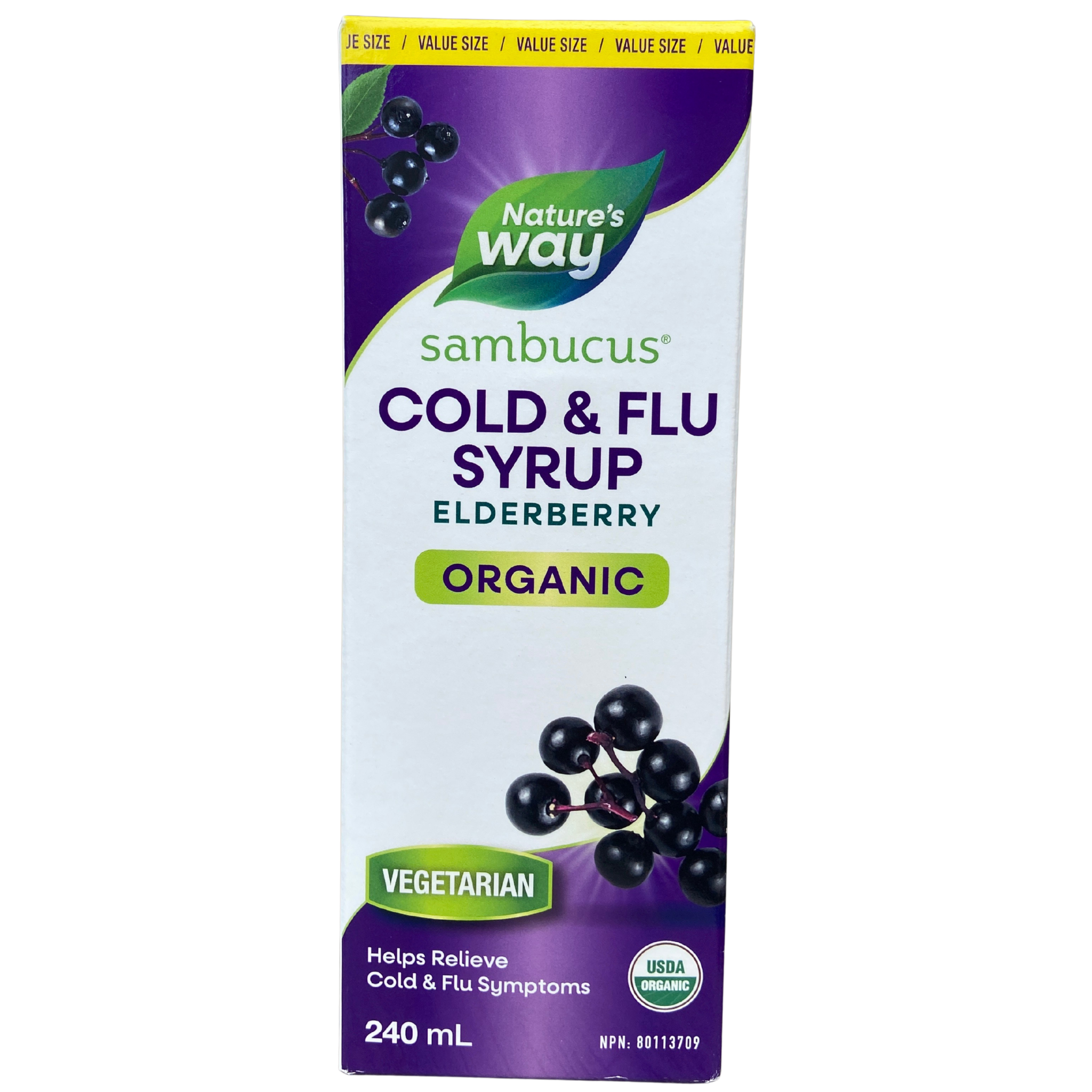 Nature's Way Sambucus ORGANIC Elderberry Syrup 240ml