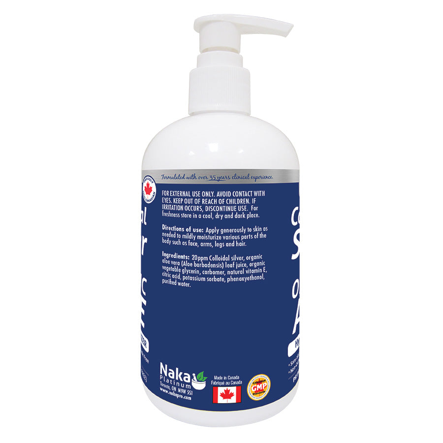 Naka Colloidal Silver + Organic Aloe 340ml