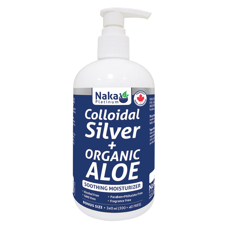 Naka Colloidal Silver + Organic Aloe 340ml