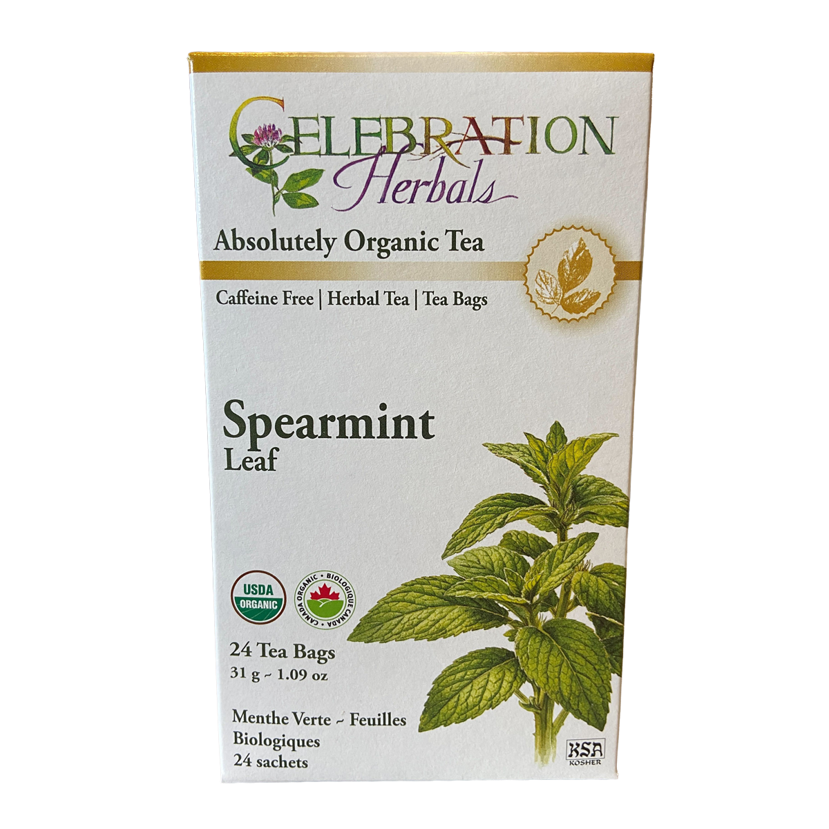 Celebration Herbals Spearmint Leaf Organic 24 Tea Bags