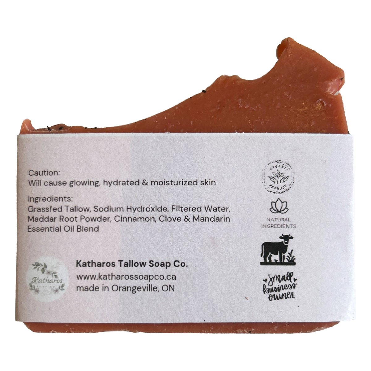 Katharos Soap Co. Spiced Cranberry Tallow Soap 4oz
