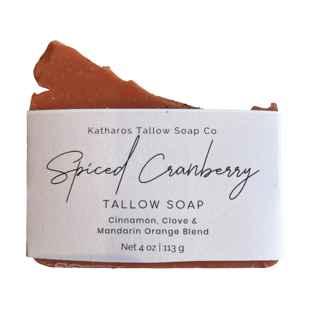 Katharos Soap Co. Spiced Cranberry Tallow Soap 4oz