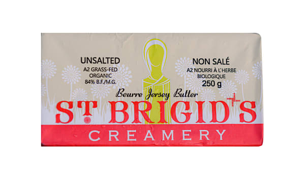 St. Brigid's Unsalted A2 Grass-Fed Butter 250g