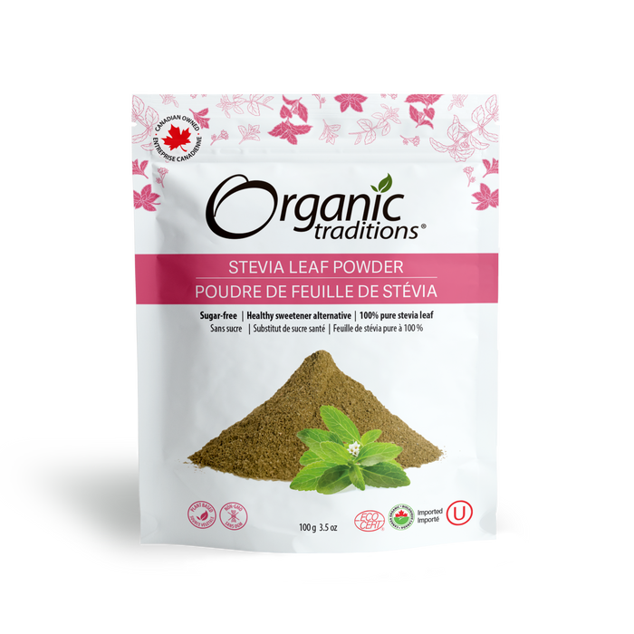 Organic Traditions Stevia Powder - Green Leaf 100g