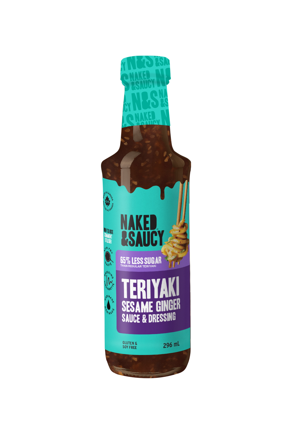 Naked Coconuts Sesame Ginger Teriyaki Sauce 296ml