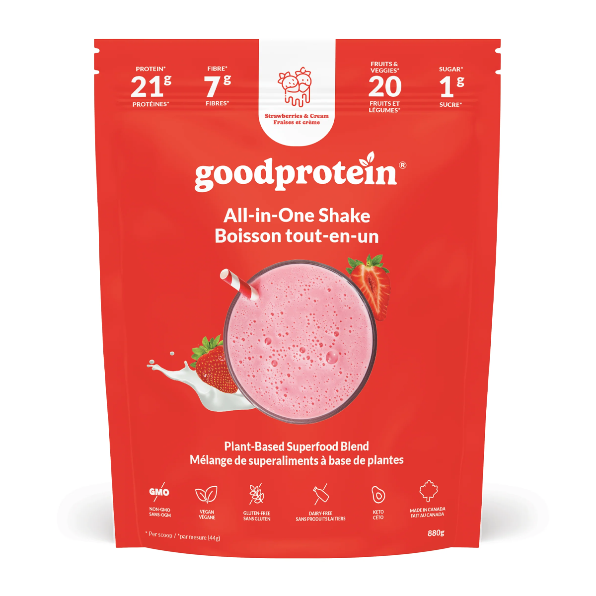 Good Protein Salted Strawberries & Cream All-in-One Shake 880g