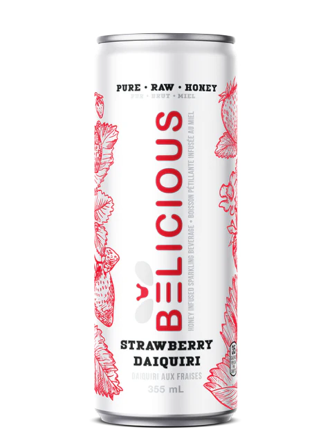 Belicious Strawberry Daiquiri Sparkling Beverage 355ml