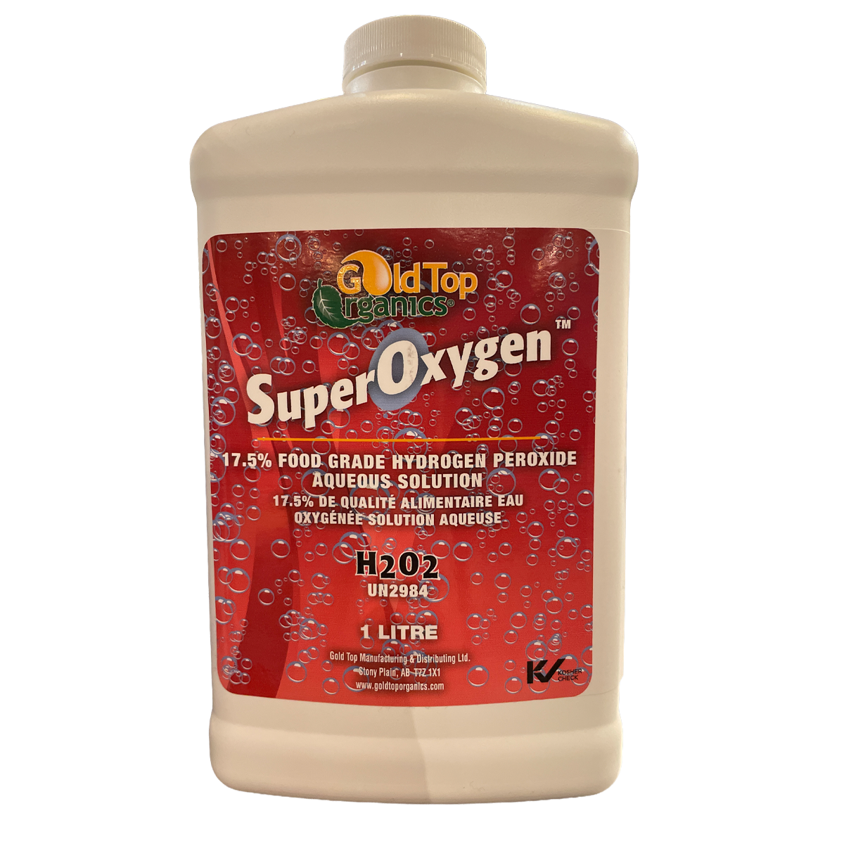 Gold Top Super Oxygen Food Grade Hydrogen Peroxide 17.5% 1L